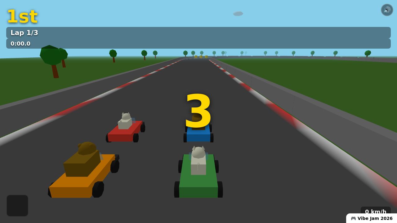 Capybara Kart — captura del juego hecho con IA